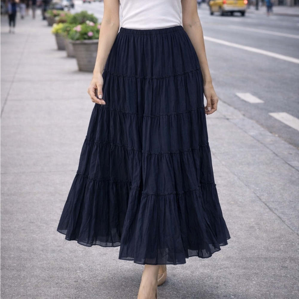 Sunny Leigh Black Tiered Skirt